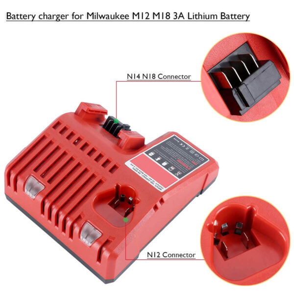 Battery-Charger-for-Milwaukee-12V-18V-M12-and-M18-Battery-Packs